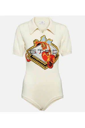 Etro Body de lana y lino bordado