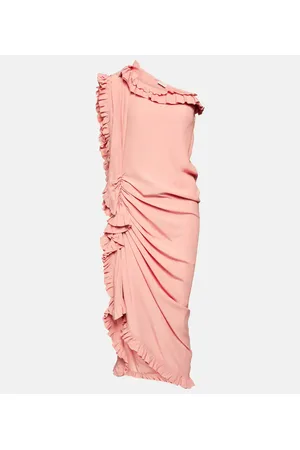 DRIES VAN NOTEN Vestido midi asimétrico de crepé