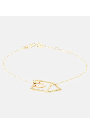 Aliita Pulsera Casita de oro de 9 ct con esmalte