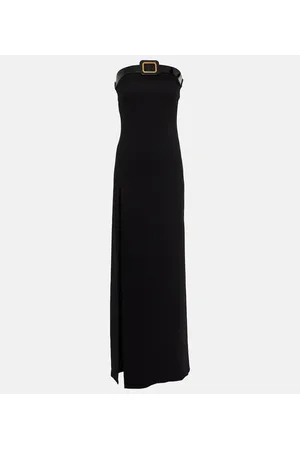 Tom Ford Vestido de fiesta de sablé con hebilla