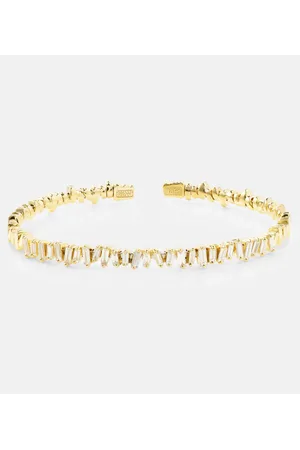 Suzanne Kalan Brazalete Classic de oro de 18 ct con diamantes