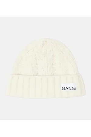 Ganni Gorro trenzado de mezcla de lana