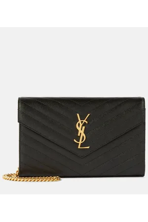 Saint Laurent Cartera con cadena Cassandre de piel matelassé