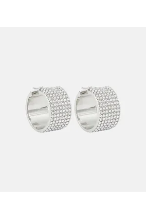 Amina Muaddi Pendientes de aro Rih Small adornados