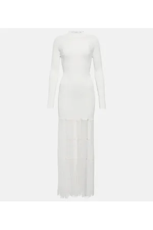 Khaite Vestido largo Cedar con flecos
