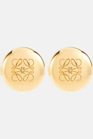 Loewe Pendientes Pebble de plata de ley con anagrama