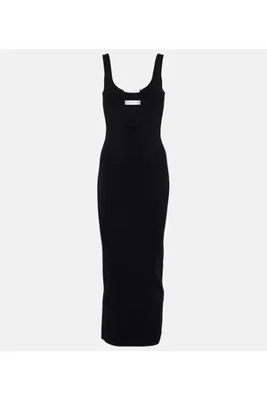 CHRISTOPHER ESBER Vestido midi acanalado con aberturas