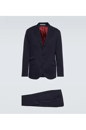 Brunello Cucinelli Traje en gabardina de algodón y cachemir
