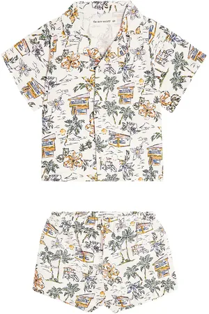 The New Society Bebé - set Belmont de camisa y shorts de algodón