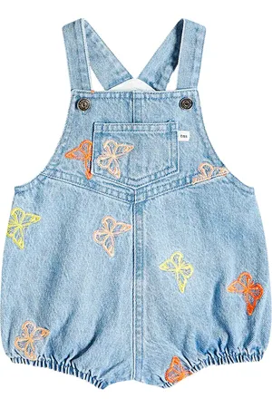 The New Society Bebé - mono Burbank de denim bordado