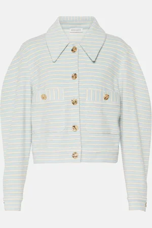 Nina Ricci Chaqueta de mezcla de algodón a rayas