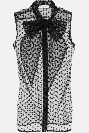Nina Ricci Camisa de tul con lazo