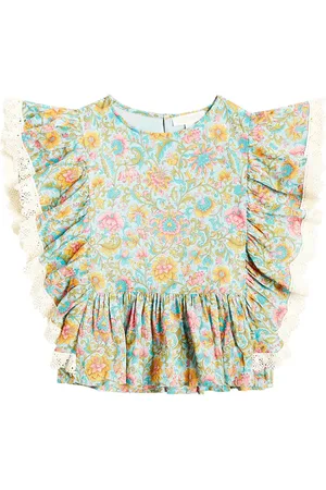 Louise Misha Camisa Ines de algodón con encaje