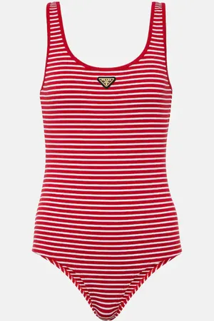 Prada Body de mezcla de algodón con logo
