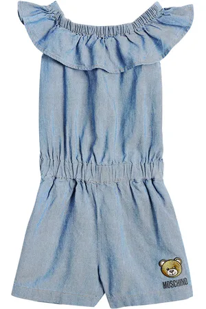 Moschino Mono de denim bordado