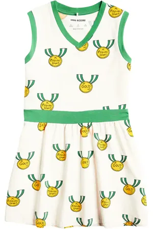 Mini Rodini Vestido Medals de jersey de algodón