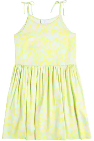 PAADE Vestido de chifón floral con lazo