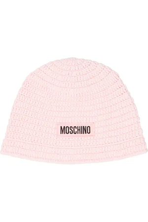Moschino Gorro de croché con logo