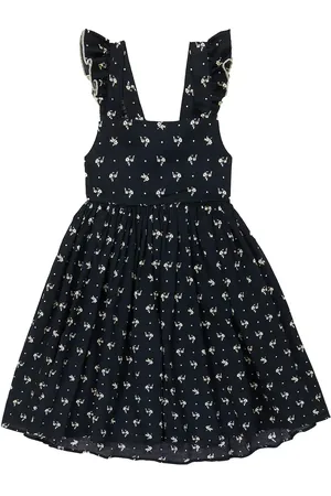 PAADE Vestido de algodón floral fruncido