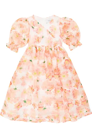 PAADE Vestido de chifón con manga abullonada