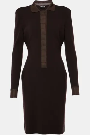 Tom Ford Vestido corto en mezcla de lana y seda