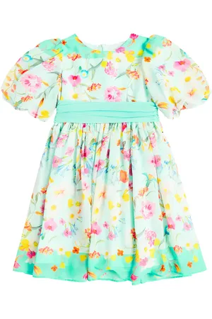 PATACHOU Vestido floral con manga abullonada