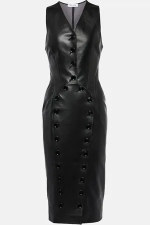 Alaïa Alaïa Vestido midi de piel