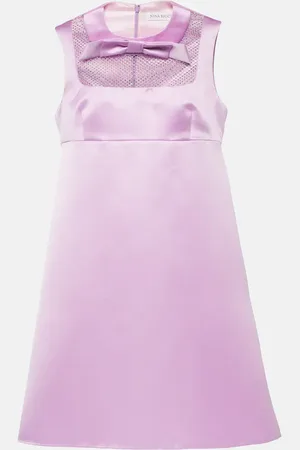 Nina Ricci Vestido corto Duchess de satén adornado