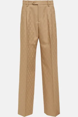 Pantalones anchos, palazzo y harén de color beige para mujer