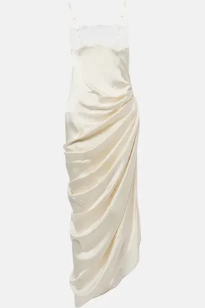 Jacquemus Vestido lencero La Saudade Brodée de satén