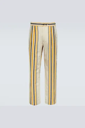 BODE Pantalones rectos de tiro medio a rayas