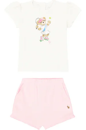 Ralph Lauren Bebé - set de camiseta y shorts de algodón