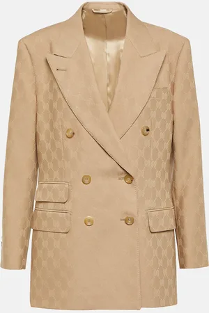 Gucci Blazer cruzado de lana con GG en jacquard