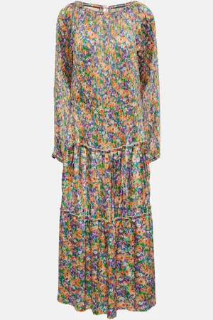 Plan C Vestido midi plisado floral