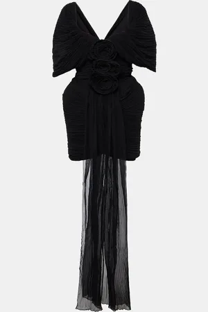 MAGDA BUTRYM Vestido corto plisado sin hombros