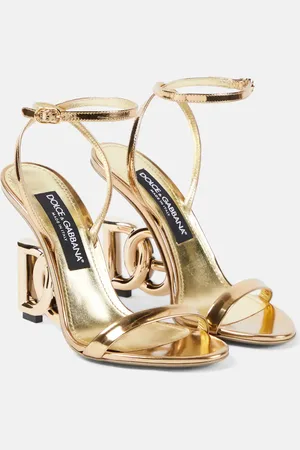 Dolce & Gabbana Sandalias DG de piel metalizada