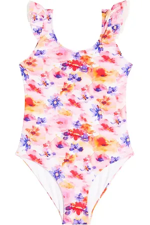 Il gufo Bañador floral con volantes