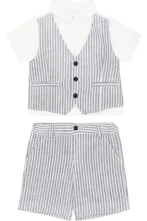 PATACHOU Bebé - set de camisa de lino y shorts