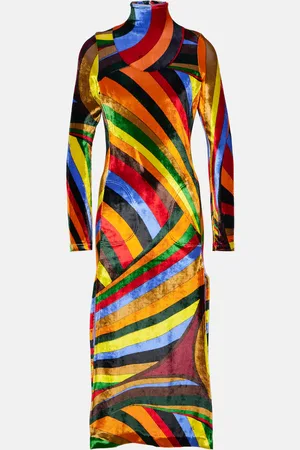Puccini Vestido midi Iride de terciopelo