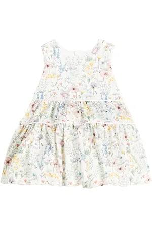 Il gufo Bebé - vestido de algodón floral a capas