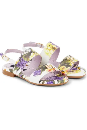 Dolce & Gabbana Sandalias de piel florales