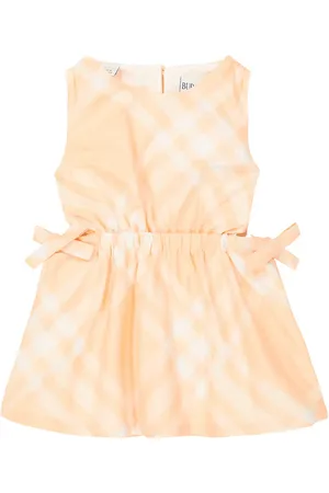 Burberry Bebé - vestido de algodón con Burberry Check