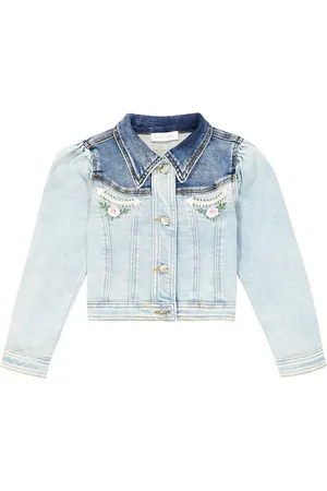 MONNALISA Chaqueta en denim bordada