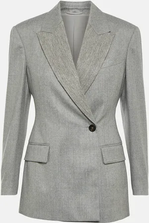 Brunello Cucinelli Blazer en franela de lana virgen