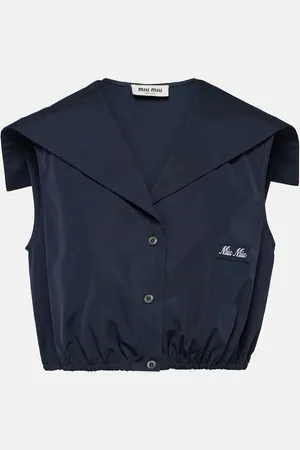 Miu Miu Camisa de algodón cropped