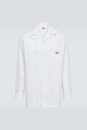 Kenzo Camisa de popelín de algodón a rayas