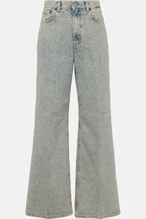 Acne Studios Jeans anchos Monogram de tiro alto