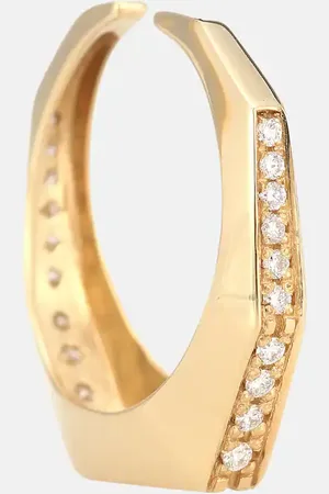 Eera Eéra Ear cuff convertible Sabrina de oro amarillo de 18 ct con diamantes
