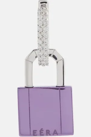 Eera Eéra Pendiente individual Lock Small de oro blanco de 18 ct con diamantes