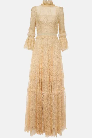 Costarellos Vestido de fiesta de encaje con volantes